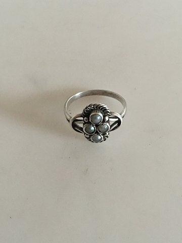 Georg Jensen Sterling Sølv Ring No 52 med Perler - Danam Antik