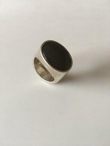 Georg Jensen Sterling Sølv Ring No A 110A med Hæmatit - Danam Antik