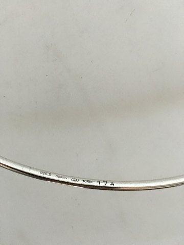 Georg Jensen Sterling Sølv Torun Halsring No 174 med Vedhæng No 132 - Danam Antik