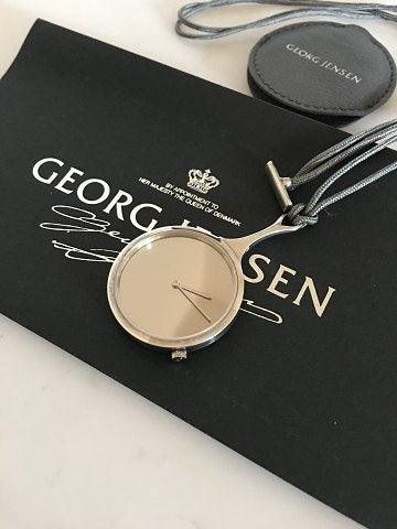 Georg Jensen Sterling Sølv Torun Ur vedhæng No. 2325 i Kæde til at hænge om halsen. Swiss Made - Danam Antik