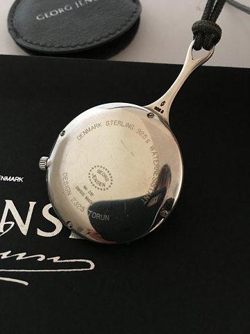 Georg Jensen Sterling Sølv Torun Ur vedhæng No. 2325 i Kæde til at hænge om halsen. Swiss Made - Danam Antik