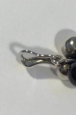 Georg Jensen Sterling Sølv Vedhæng "Moonlight Grapes" med Onyx - Danam Antik