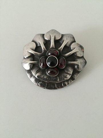 Georg Jensen Tidlig Broche med sten fra 1904-1908 No 64 - Danam Antik