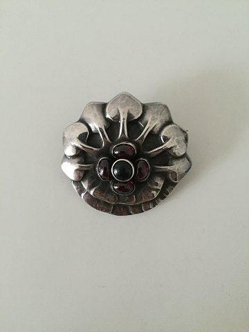 Georg Jensen Tidlig Broche med sten fra 1904-1908 No 64 - Danam Antik