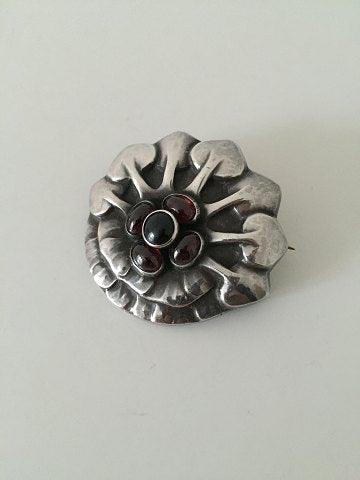 Georg Jensen Tidlig Broche med sten fra 1904-1908 No 64 - Danam Antik