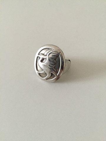 Georg Jensen Trane Sterling Sølv Ring No 75 - Danam Antik