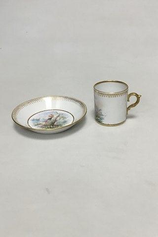 Gustafsberg. Flot håndmalet Porcelænskop og -underkop. - Danam Antik