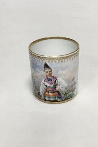 Gustafsberg. Flot håndmalet Porcelænskop og -underkop. - Danam Antik