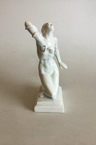 Herend Blanc de Chine Figur Cleopatra med Slange - Danam Antik