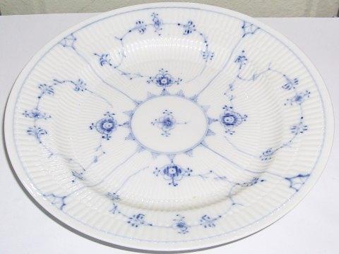 Kgl. Porcelæn Musselmalet riflet Spisetallerkener No 175 - Danam Antik