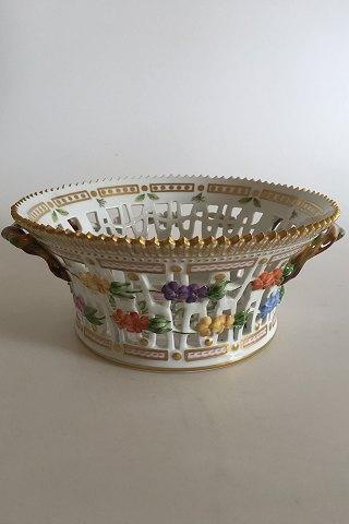 Kongelig Porcelæn Flora Danica Stor Frugt skål 20/3534 eller 397 - Danam Antik