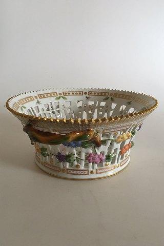 Kongelig Porcelæn Flora Danica Stor Frugt skål 20/3534 eller 397 - Danam Antik