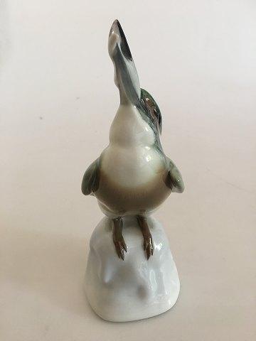 KPM Berlin Porcelæn Figurine No 140/1013 af Isfugl med Fisk i Næbbet. - Danam Antik