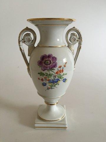 Meissen Hanke Vase med Blomstermotiv No 444/88 - Danam Antik
