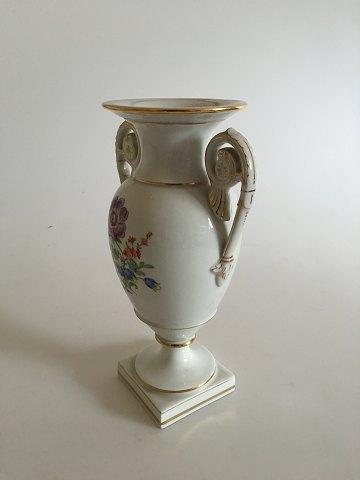 Meissen Hanke Vase med Blomstermotiv No 444/88 - Danam Antik
