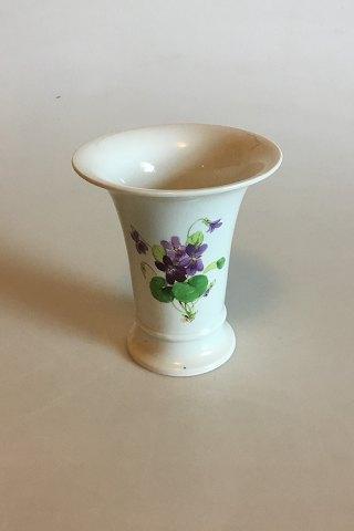 Meissen Vase Hvid med blomsterdekoration - Danam Antik