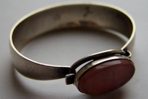 N.E. From Sterling Sølv Armbånd med Rosa Kvarts - Danam Antik