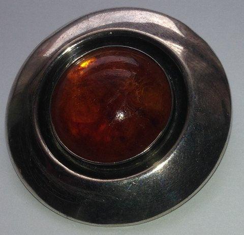 N. E. From Sterling Sølv med Rav Sten - Danam Antik