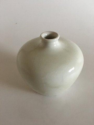 Rørstrand Art Nouveau Vase Krystal glasur lysegrøn/hvid - Danam Antik