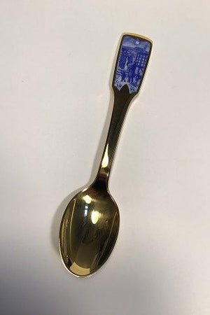 1968 Michelsen deals Mary baby jesu spoon Gold Gilt Sterling Silver Enamel Guilloche m