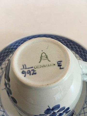 Royal Copenhagen /Aluminia "Blå Tranquebar" Kaffekop med Underkop No. 992 - Danam Antik