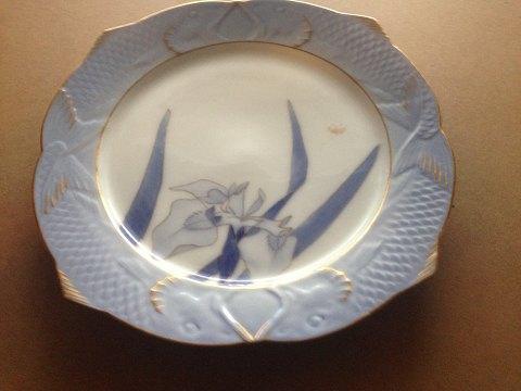 Royal Copenhagen Art Nouveau Fisketallerken med Iris 3 af 3 - Danam Antik