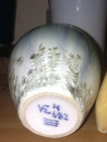 Royal Copenhagen Art Nouveau Krystal Glasur Vase af Valdemar Engelhardt No 682 - Danam Antik