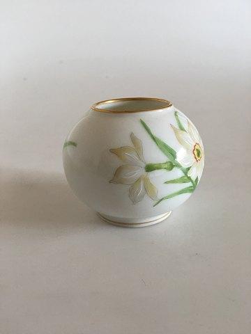 Royal Copenhagen Art Nouveau Overglasur Vase med forårsblomster - Danam Antik