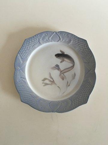 Royal Copenhagen Art Nouveau Tallerken med Fiskekant No 82 - Danam Antik