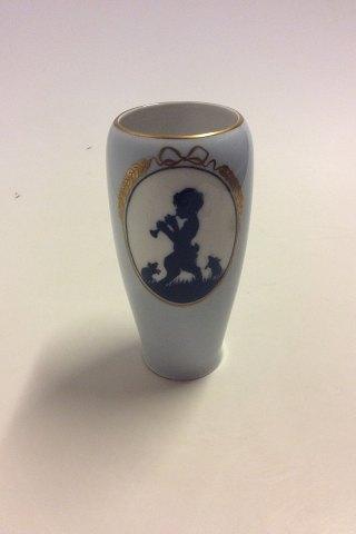 Royal Copenhagen Art Nouveau Vase med Faun og mus af Else Hasselriis No 1965 / 235 - Danam Antik