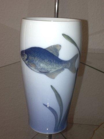 Royal Copenhagen Art Nouveau Vase med Fish No 1213/984 - Danam Antik