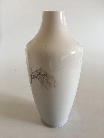 Royal Copenhagen Art Nouveau vase med fiskehejrer No 1669/231 - Danam Antik