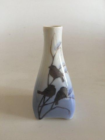 Royal Copenhagen Art nouveau Vase med fugle No 1724 - Danam Antik