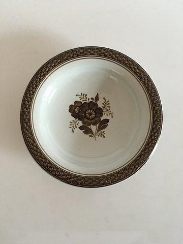 Royal Copenhagen Brun Tranquebar Dyb Kompot Tallerken No 926 - Danam Antik