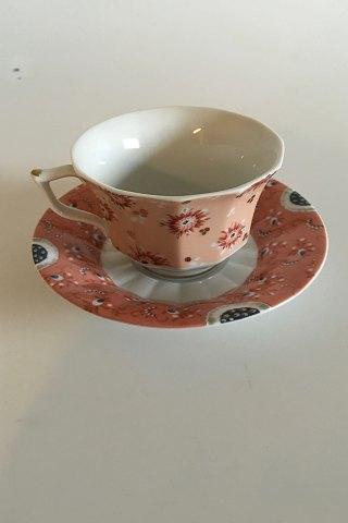 Royal Copenhagen Fairytale Terracotta Kaffekop med Underkop No 073, No 072 - Danam Antik