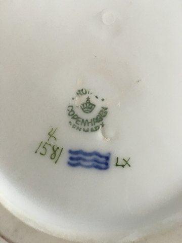 Royal Copenhagen Fuld Saksisk Blomst Gennembrudt Oval Skål No 1581 - Danam Antik