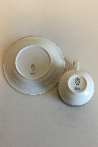 Royal Copenhagen Grå Magnolia Kaffekop med underkop No 072+073 - Danam Antik