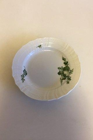 Royal Copenhagen Grøn Blomst Svejfet Frokosttallerken No 1624 - Danam Antik