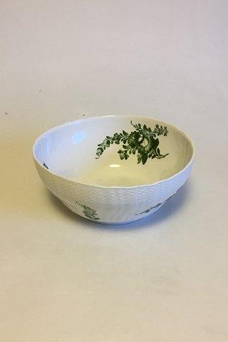 Royal Copenhagen Grøn Blomst Svejfet Stor salatskål No 1643 - Danam Antik