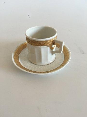 Royal Copenhagen Guld Vifte Espresso Kop og Underkop No 11548 - Danam Antik