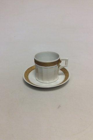 Royal Copenhagen Guld Vifte Kaffekop og Underkop No 11572 / 069 - Danam Antik