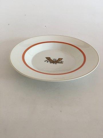 Royal Copenhagen Guldhornene med Orange Kant Dyb Tallerken No 883/9587 - Danam Antik