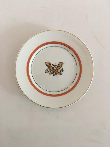 Royal Copenhagen Guldhornene med Orange Kant Tallerken No 883/9588 - Danam Antik