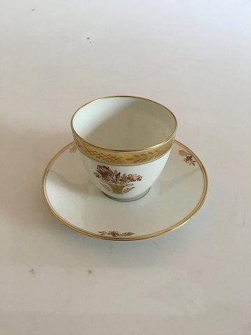 Royal Copenhagen Guldkurv Kaffekop og Underkop No 9452 - Danam Antik