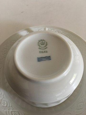 Royal Copenhagen Hvid Vifte Thekop og Underkop No 11545 - Danam Antik