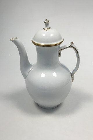 Royal Copenhagen Hvidt Porcelæn med guldkant Kaffekande No 1275/9233 - Danam Antik