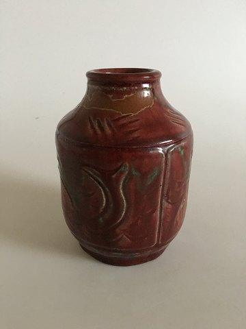 Royal Copenhagen Jais Nielsen Unika Vase No 2370 Jonas og Hvalen - Danam Antik