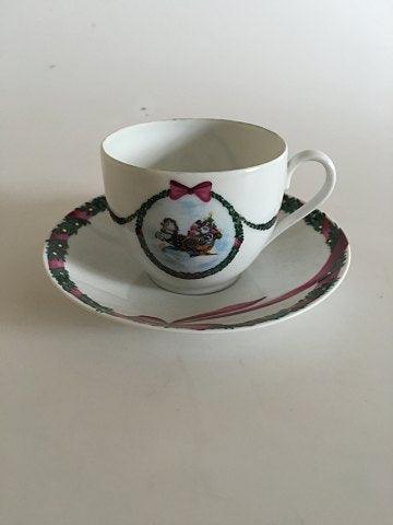 Royal Copenhagen Jingle Bells Kaffekop og Underkop No 1169081 - Danam Antik