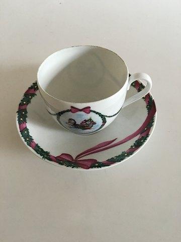 Royal Copenhagen Jingle Bells Kaffekop og Underkop No 1169081 - Danam Antik