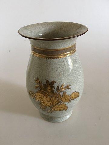 Royal Copenhagen Krakele Vase med Guld No 146/2490 - Danam Antik